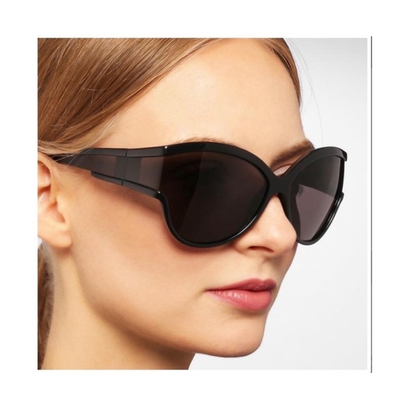 Balenciaga wrap around soft cat eye sunglasses Y2K - Picture 1 of 12